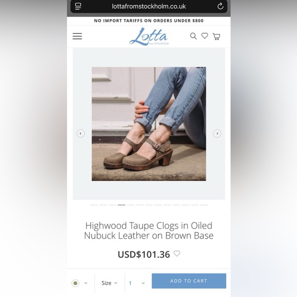 Swedish Clogs Highwood Taupe Clogs in brown base - Lotta from Stockholm - Picture 7 of 11